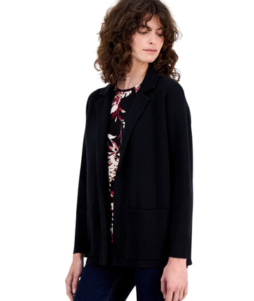 ANNE KLEIN Women Notched-Collar Cardigan
