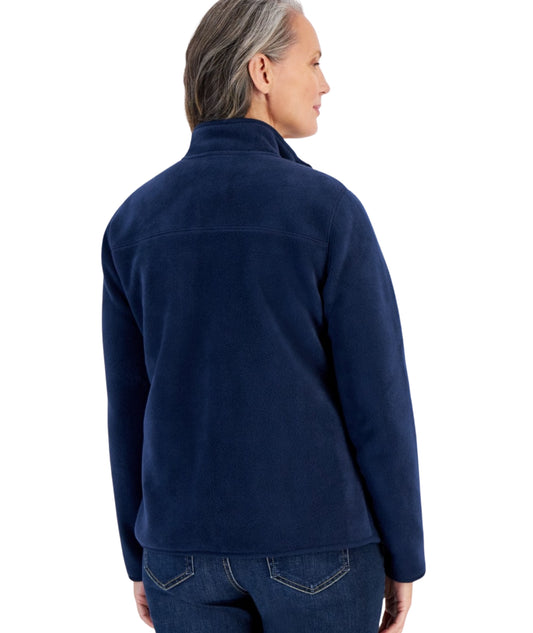 STYLE & CO Women Fleece Mock Neck Jacket