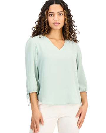 AK ANNE KLEIN Flowing Fabric Top