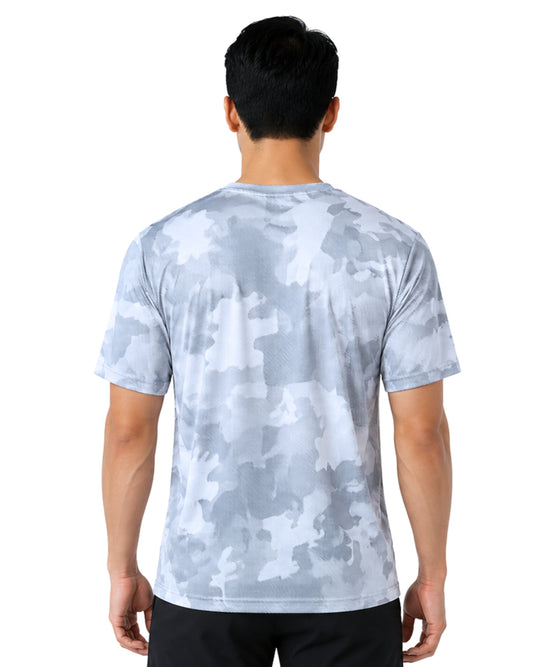 ALL SPORT Men Camouflage Design Sport T-Shirt