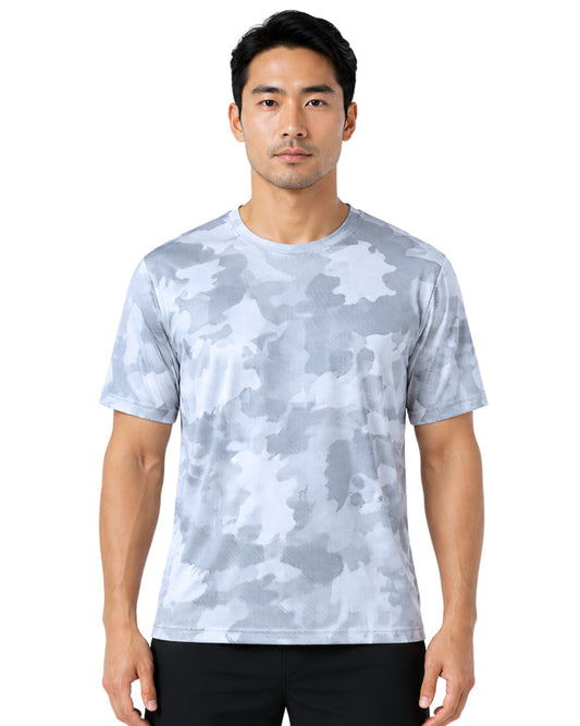 ALL SPORT Men Camouflage Design Sport T-Shirt