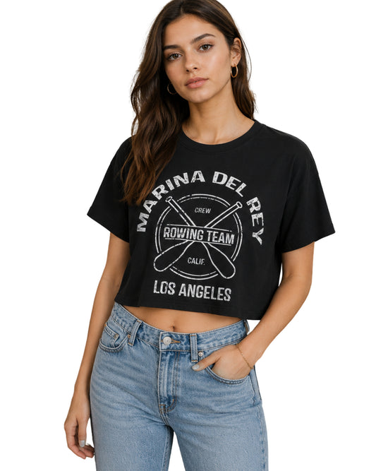 KIRX Women Vintage Inspired Crop T-Shirt