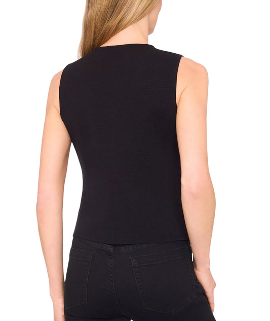 CECE Women Jewel Button Sleeveless Vest