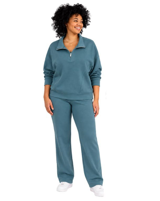 AND NOW THIS Women Scuba Knit Pullover Sweater