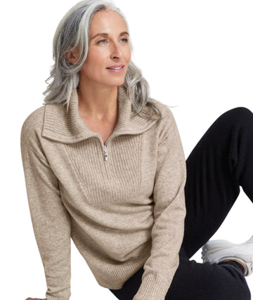 CHARTER CLUB Women Quarter-Zip T-Shirt