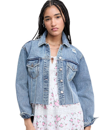 CELEBRITY PINK Women Button-Front Denim Jacket