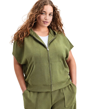 AND NOW THIS Women Casual Cap-Sleeve Jacket