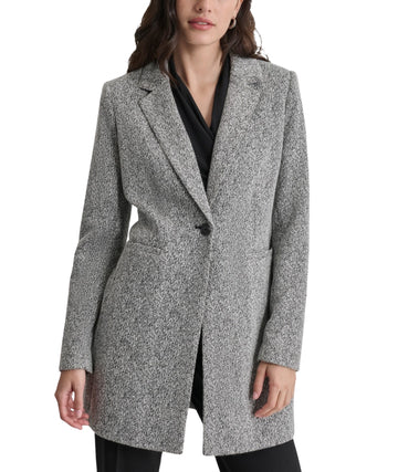 DKNY Women Notch-Lapel Single-Button Blaxzer