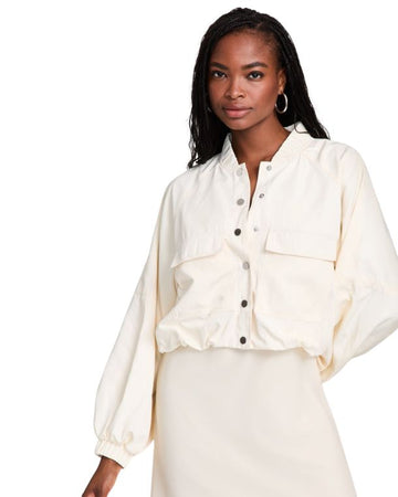 BAR III Women Cropped Utility Jacket