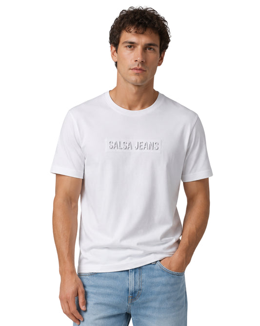 GUESS Men Natural Short Sleeve T-Shirt