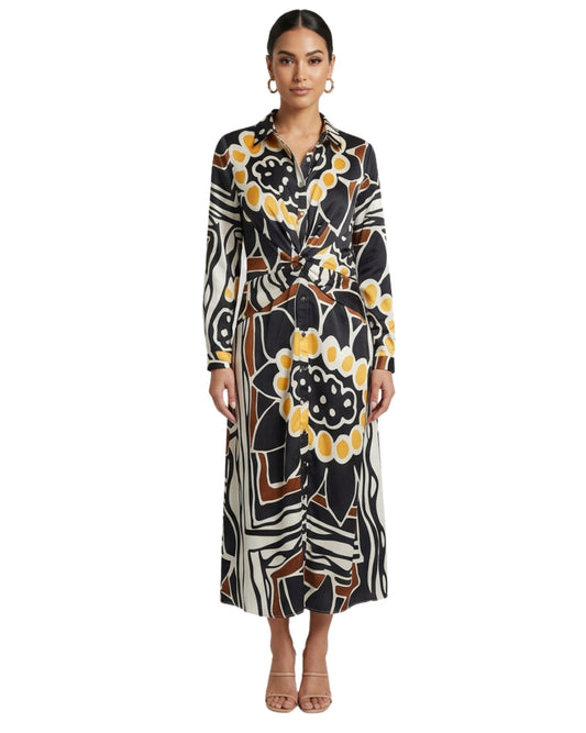 SALSA Women Abstract Print Design Dress