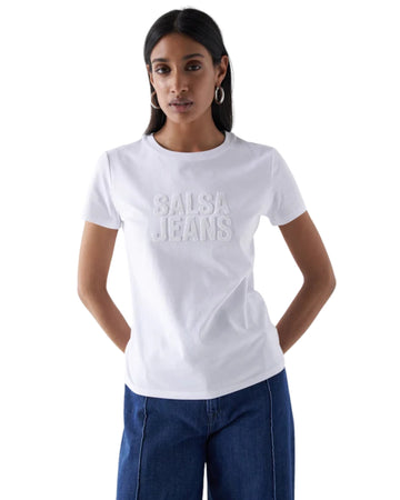 SALSA Women Beaded Branding T-Shirt