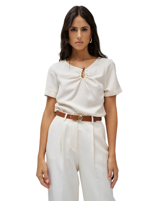 SALSA Women  Decorative Keyhole Top