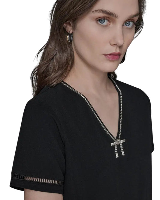 KARL LAGERFLED Women Bow Embellished Top