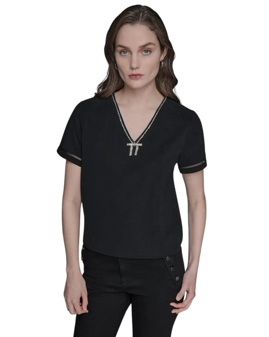 KARL LAGERFLED Women Bow Embellished Top