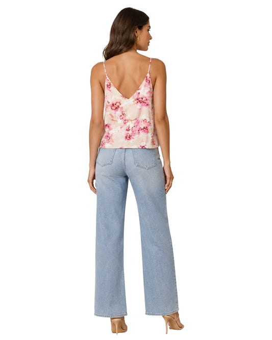 CK CALVIN KLEIN Women Feminine Blossom Pattern Tank Top