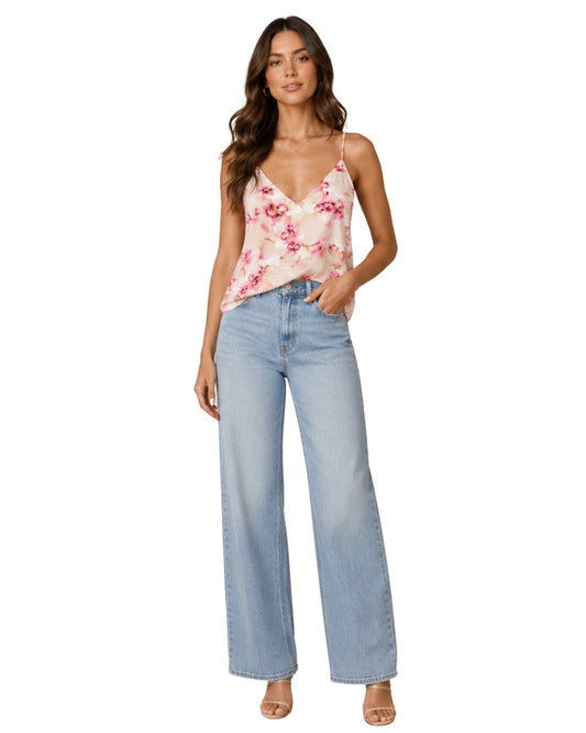 CK CALVIN KLEIN Women Feminine Blossom Pattern Tank Top