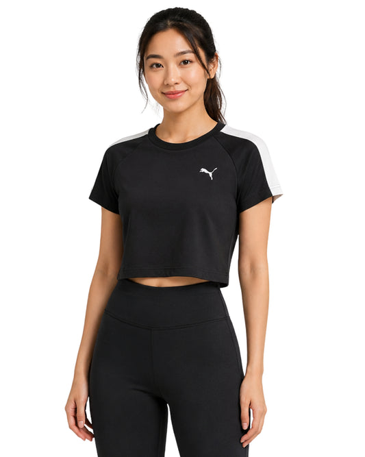 PUMA Women Minimal Logo Chest Sport T-Shirt