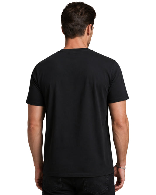 GUESS Men Gold Foil Triangle Logo T-Shirt