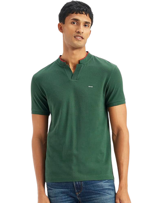 LEVI'S Men Mandarin Polo Short Sleeve T-Shirt