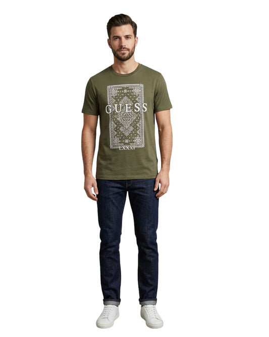 GUESS Men Graphic Casual T-Shirt