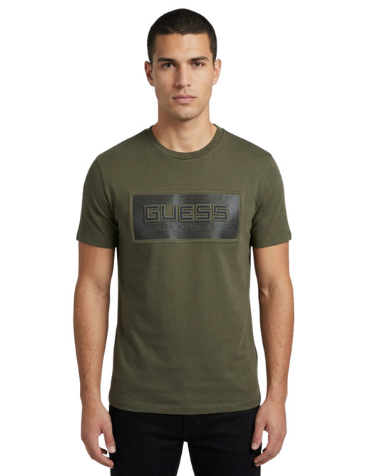 GUESS Men Logo Sign Casual T-Shirt