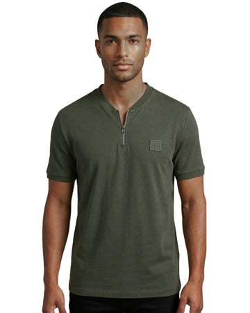 GUESS Men Half Zipper Closure T-Shirt