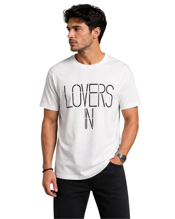 CK CALVIN KLEIN Men Lovers In Pattern T-Shirt