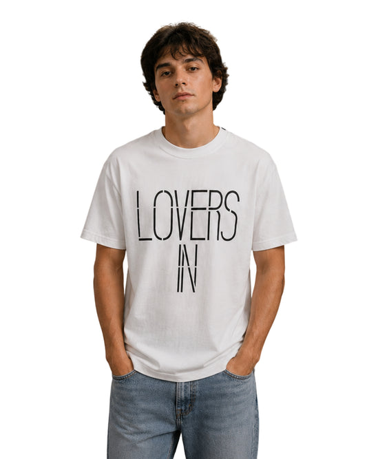 CK CALVIN KLEIN Men Lovers In Pattern T-Shirt