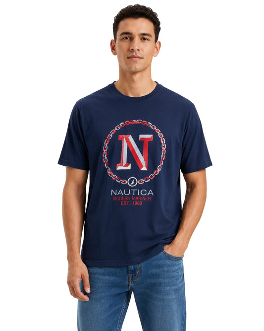 NAUTICA Men Maritime-Inspired Front Graphic T-Shirt