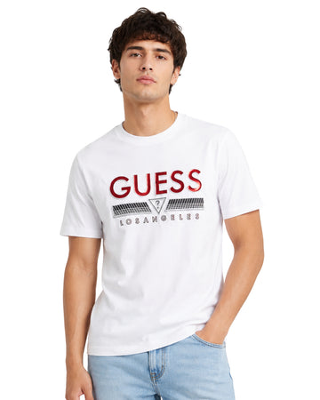 GUESS Men Bold Red Logo T-Shirt