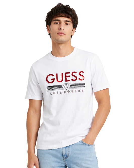 GUESS Men Bold Red Logo T-Shirt