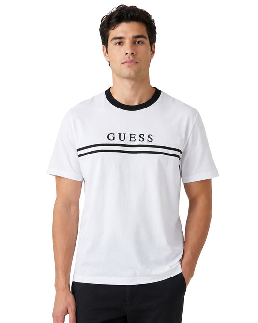 GUESS Men Front Logo Print T-Shirt