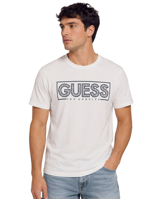 GUESS Men Bold Outlined Logo T-Shirt