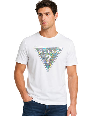 GUESS Men Glitter Short Sleeve T-Shirt
