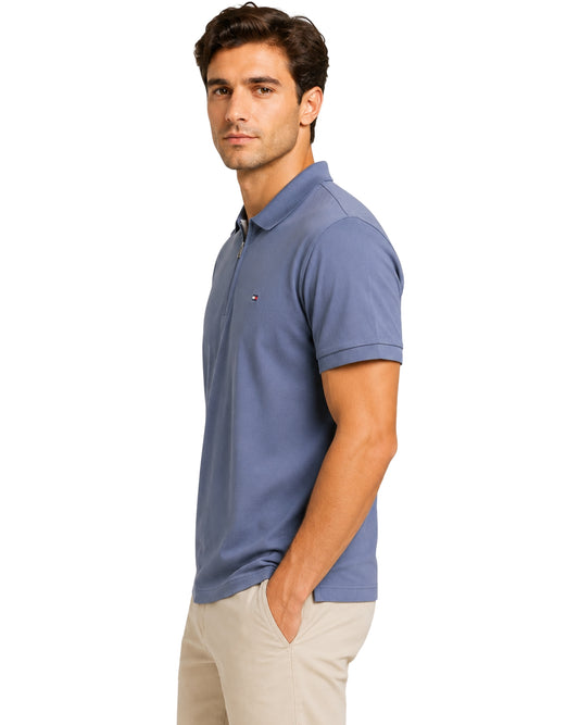TOMMY HILFIGER Men Soft Polo Neck T-Shirt