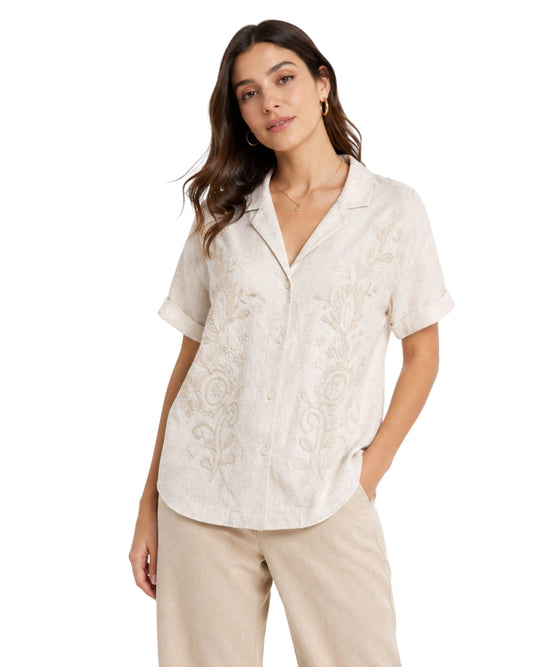KIABI Women  Floral Embroidery Detailing Shirt