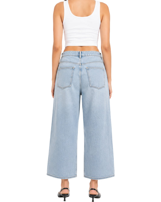 KIABI Women Wide Leg Cropped Jeans