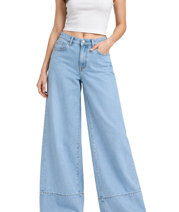 KIABI Women Wide Leg Designed Jeans