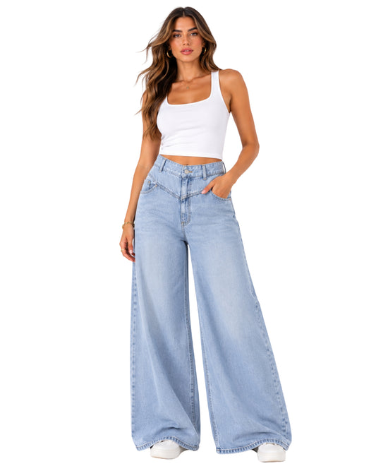 KIABI Women Relaxed Wide Leg Jeans