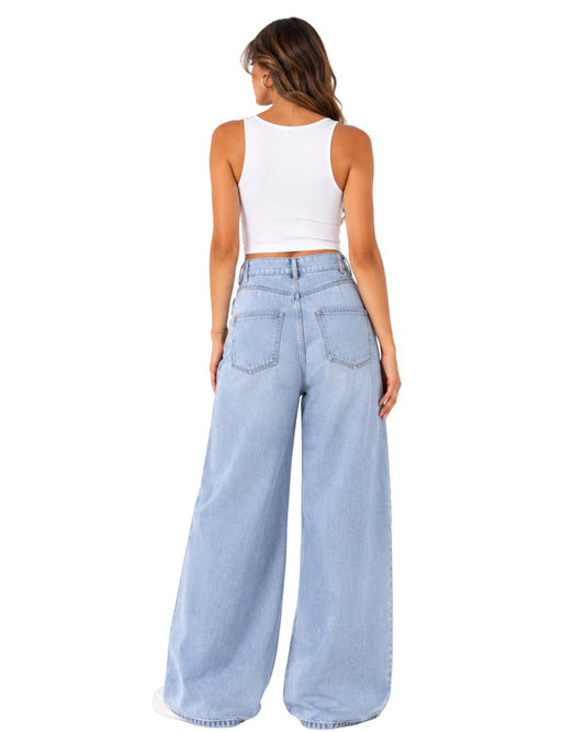 KIABI Women Relaxed Wide Leg Jeans