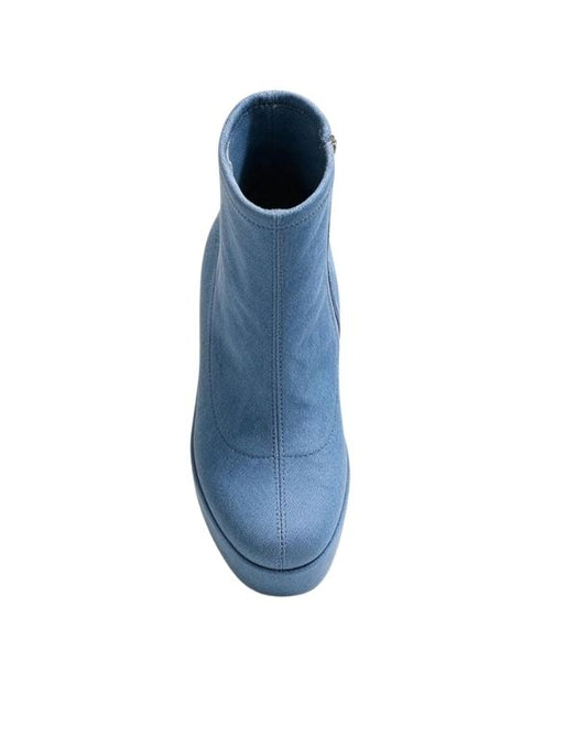 FOREVER 21 Women Denim Look Finish Boot