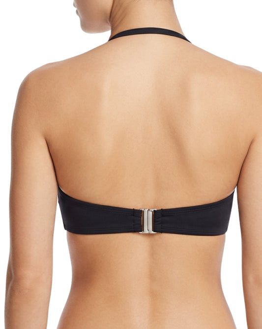 YAMAMAY Women Front Metallic Center Accent Swim Bra