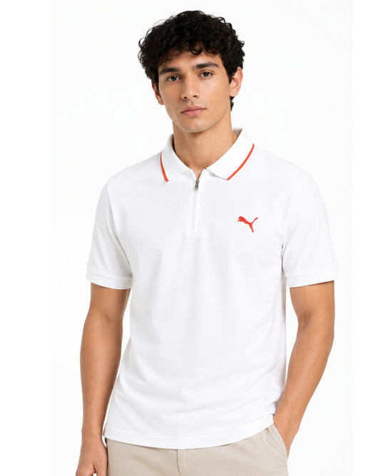 PUMA Men Half Zipper Polo Shirt
