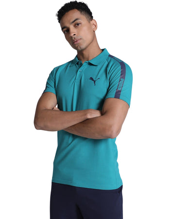 PUMA Men Puma Branded Shoulder Tape Polo Shirt