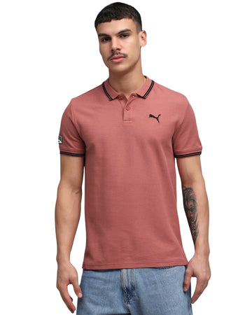 PUMA Men Stripe Neck Polo Shirt