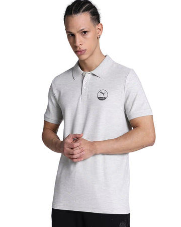 PUMA Men Round Puma One8 Logo On Chest Polo Shirt