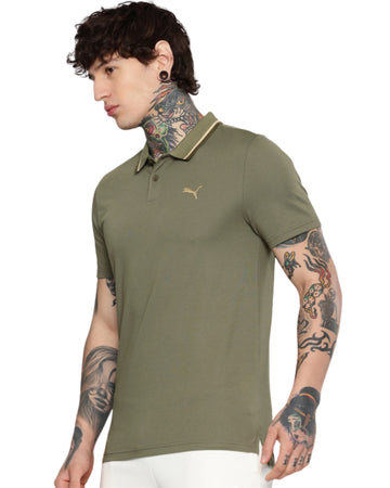 PUMA Men Elevated Tipping Slim Fit Polo Shirt