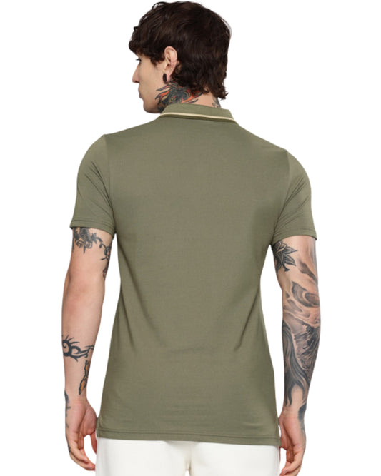 PUMA Men Elevated Tipping Slim Fit Polo Shirt