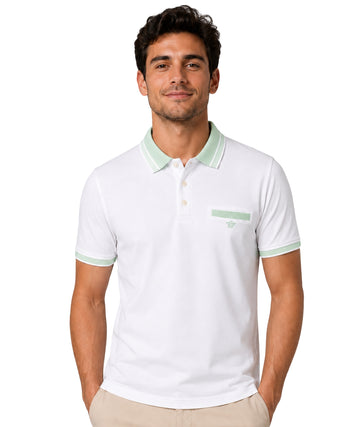 HARMONT & BLAINE Men Stretch Polo Neck T-Shirt